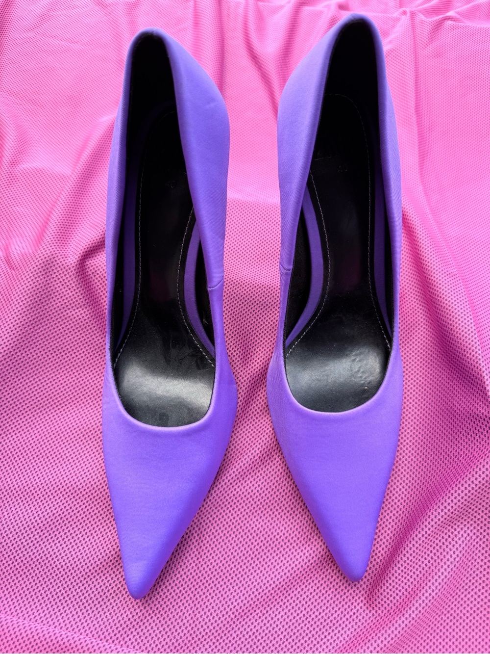 Zara Purple Pointed-Toe Women's Heels - Picture 2 of 6